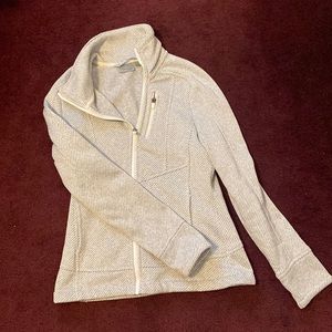 Gray zippered jacket